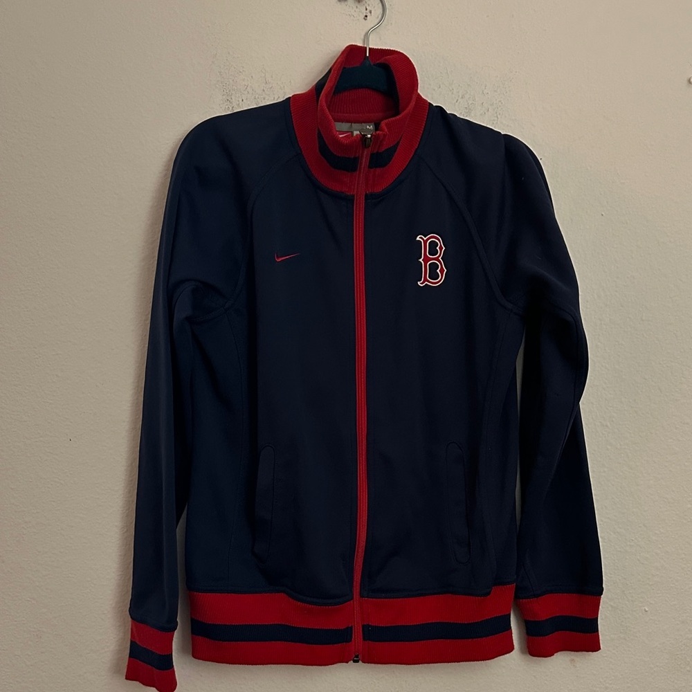 Nike Boston  Dark Blue and Red Zip-Up Jacket